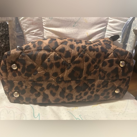 Michael Kors Brown Leopard Tote with Gold Accents - Picture 4 of 12